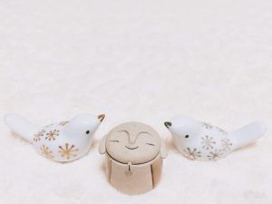 小鳥とお地蔵様