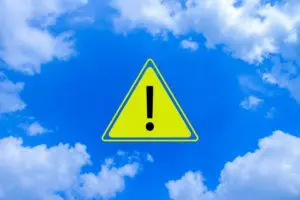 青空と注意喚起